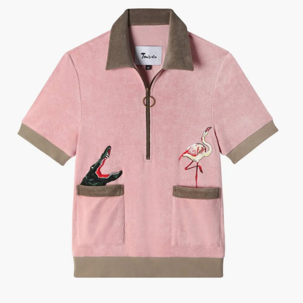 Tombolo 'Flamingo Tartare' Cabana shirt